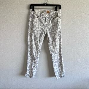 Pilcro and the Letterpress Stet Fit White Floral Jeans